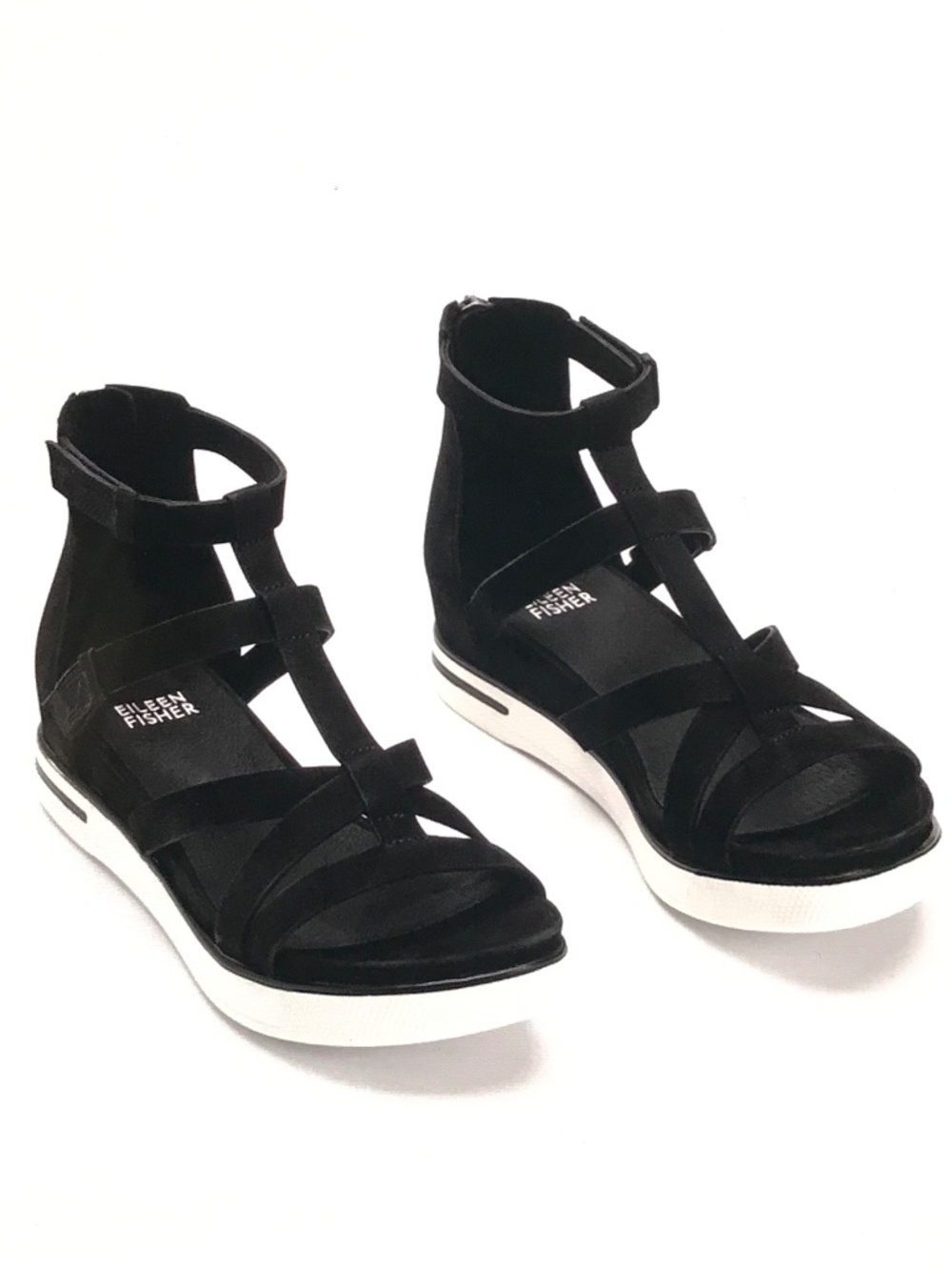 EILEEN FISHER Gladiator Sandals Leather Boho Comfort Shoe Sola Women’s Size 7